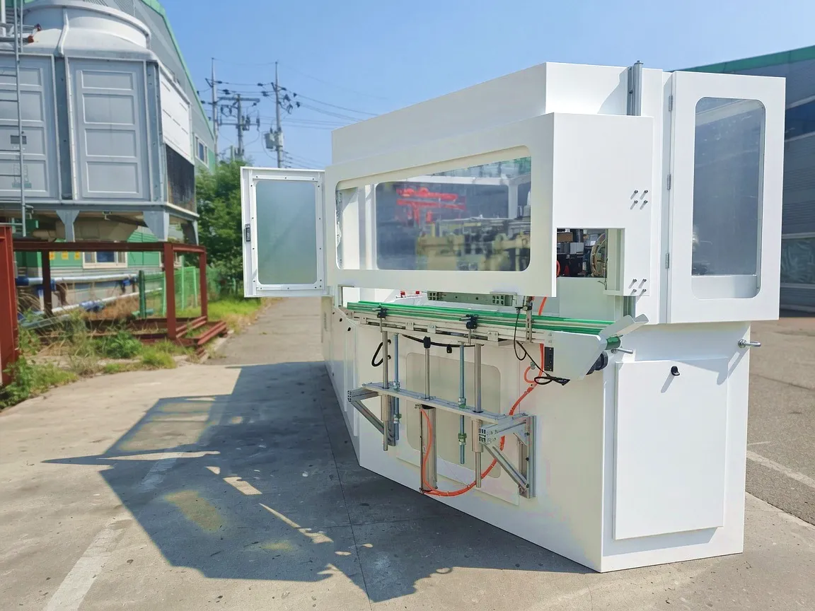 Injection blow moulding machine quality control area
