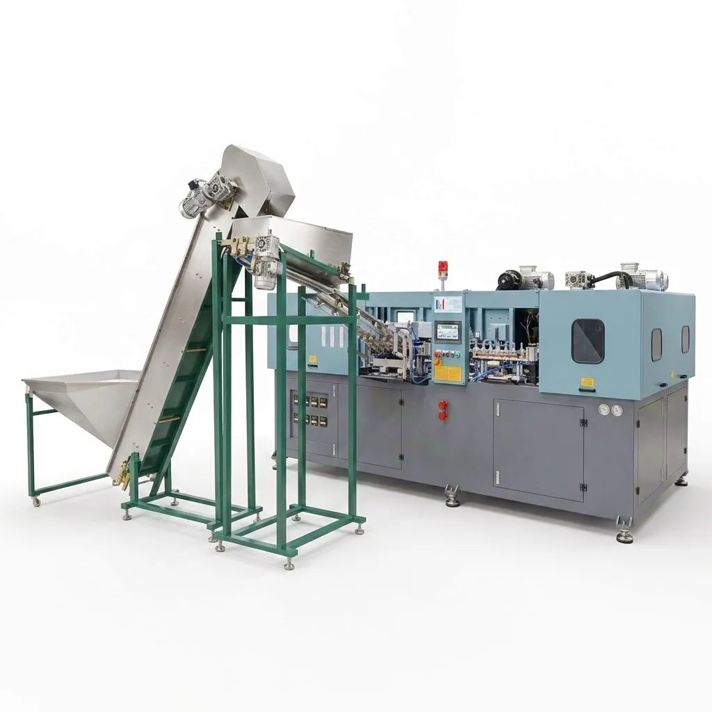 Water Beverage Bottle Two-Step Blow Molding Machine — side view